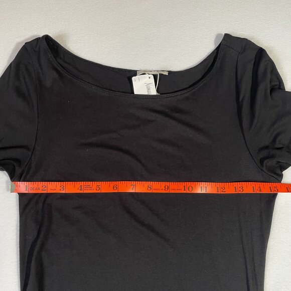 Max Studio Black Long Sleeve Bodycon Draped Midi Dress Size M - Picture 9 of 16